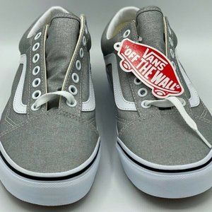 BRAND NEW Womens 8.5 Vans Old Skool Silver